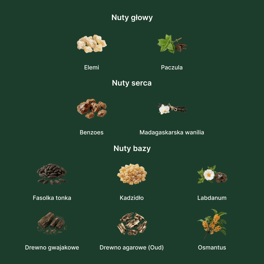 Amouage Material EDP - nuty zapachowe: głowy, serca i bazy